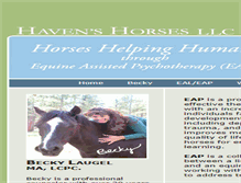 Tablet Screenshot of havenshorses.com